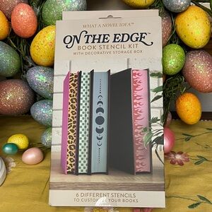 On The Edge Book Stencil Kit - Pink Accent